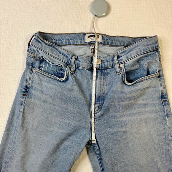 AGOLDE Toni Mid-Rise Skinny Jeans Light Wash Women’s 28 Sustainable Luxury Clean - Picture 8 of 15